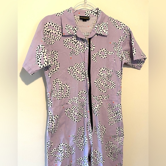 Nooworks Micotti snakes purple coverall jumpsuit - Picture 4 of 8